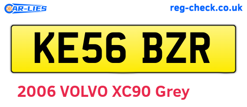 KE56BZR are the vehicle registration plates.