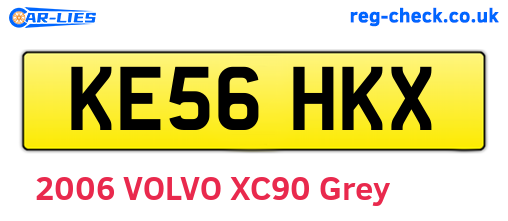 KE56HKX are the vehicle registration plates.