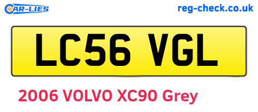 LC56VGL are the vehicle registration plates.