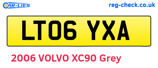 LT06YXA are the vehicle registration plates.