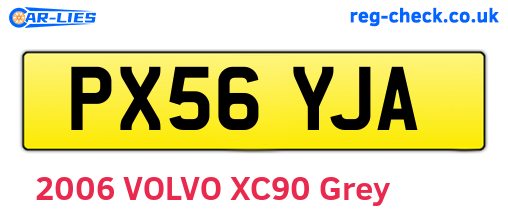 PX56YJA are the vehicle registration plates.