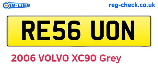 RE56UON are the vehicle registration plates.