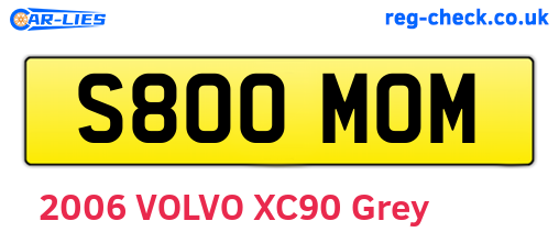 S800MOM are the vehicle registration plates.