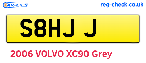 S8HJJ are the vehicle registration plates.