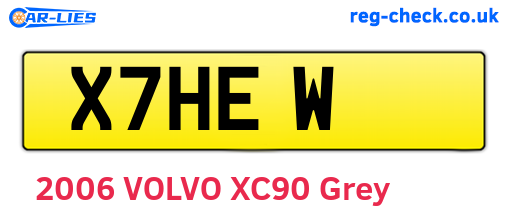 X7HEW are the vehicle registration plates.