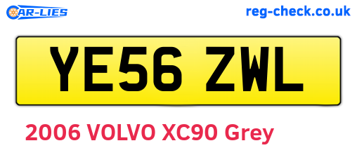 YE56ZWL are the vehicle registration plates.