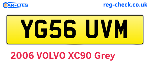 YG56UVM are the vehicle registration plates.