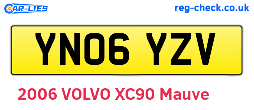 YN06YZV are the vehicle registration plates.