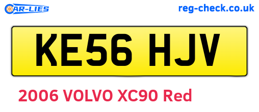KE56HJV are the vehicle registration plates.