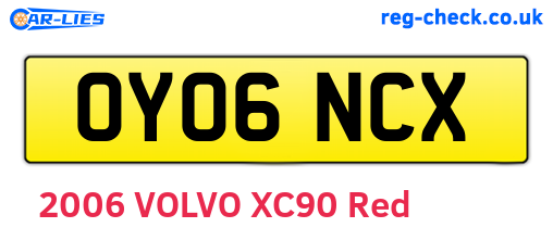 OY06NCX are the vehicle registration plates.