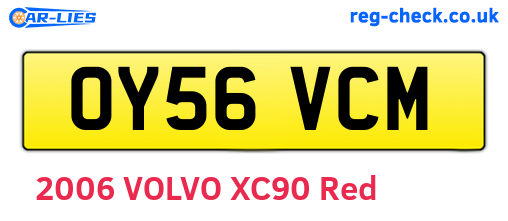 OY56VCM are the vehicle registration plates.