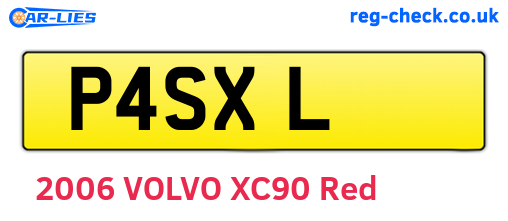 P4SXL are the vehicle registration plates.