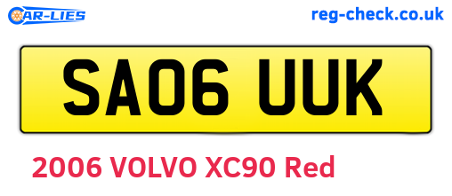 SA06UUK are the vehicle registration plates.