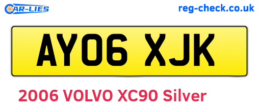 AY06XJK are the vehicle registration plates.