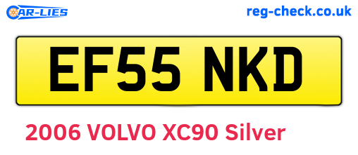 EF55NKD are the vehicle registration plates.