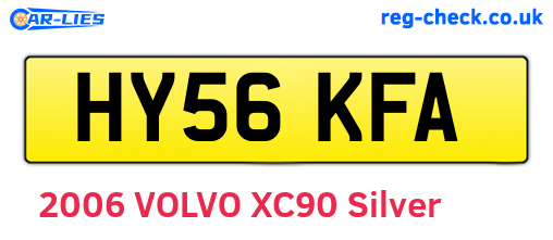 HY56KFA are the vehicle registration plates.