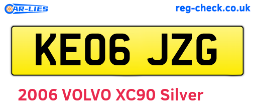 KE06JZG are the vehicle registration plates.