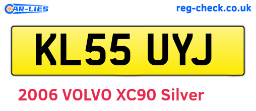 KL55UYJ are the vehicle registration plates.