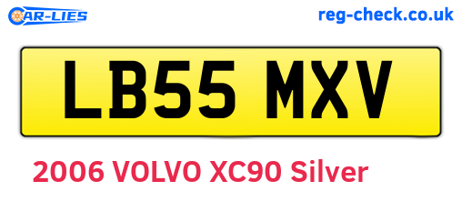 LB55MXV are the vehicle registration plates.