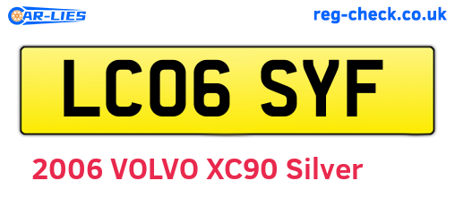 LC06SYF are the vehicle registration plates.