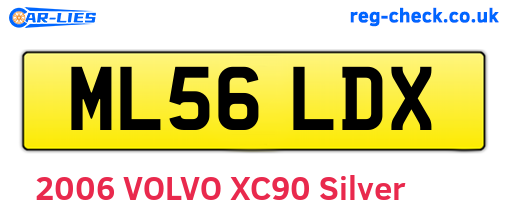 ML56LDX are the vehicle registration plates.