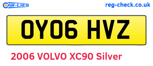 OY06HVZ are the vehicle registration plates.
