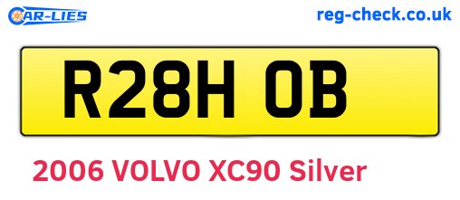 R28HOB are the vehicle registration plates.
