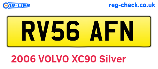 RV56AFN are the vehicle registration plates.