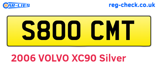 S800CMT are the vehicle registration plates.
