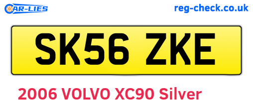 SK56ZKE are the vehicle registration plates.