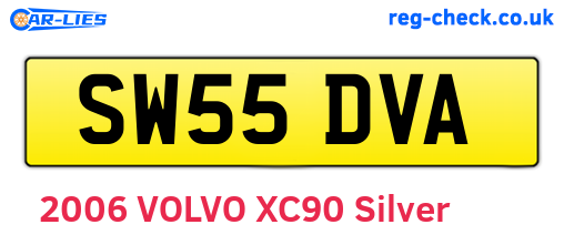 SW55DVA are the vehicle registration plates.