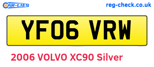 YF06VRW are the vehicle registration plates.