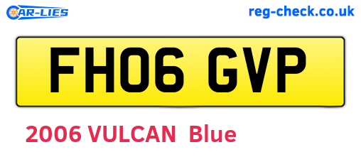 FH06GVP are the vehicle registration plates.