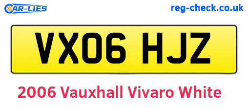 White 2006 Vauxhall Vivaro (VX06HJZ)