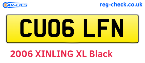 CU06LFN are the vehicle registration plates.