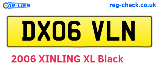 DX06VLN are the vehicle registration plates.