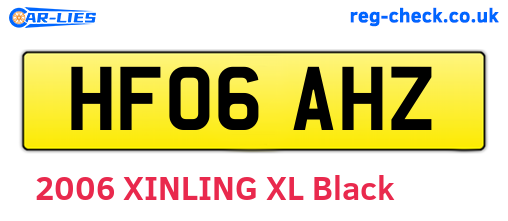 HF06AHZ are the vehicle registration plates.