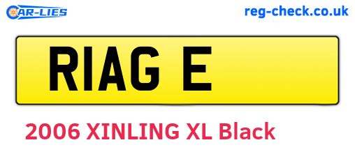 R1AGE are the vehicle registration plates.