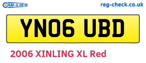YN06UBD are the vehicle registration plates.