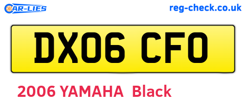 DX06CFO are the vehicle registration plates.