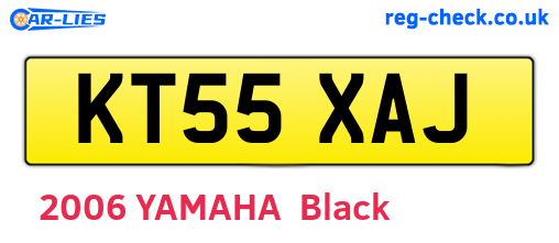 KT55XAJ are the vehicle registration plates.