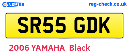SR55GDK are the vehicle registration plates.