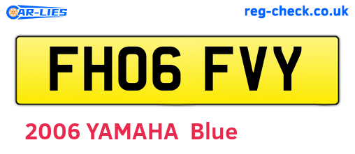 FH06FVY are the vehicle registration plates.