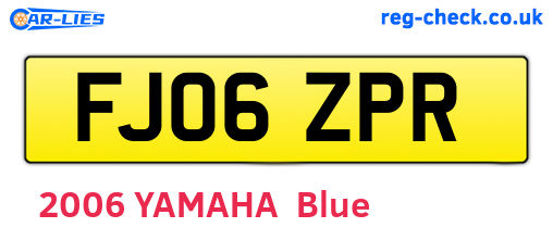 FJ06ZPR are the vehicle registration plates.