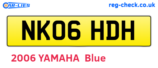 NK06HDH are the vehicle registration plates.