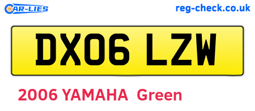 DX06LZW are the vehicle registration plates.
