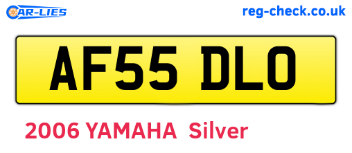 AF55DLO are the vehicle registration plates.