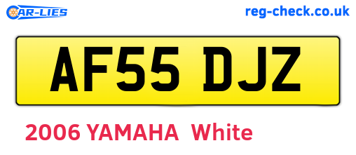 AF55DJZ are the vehicle registration plates.