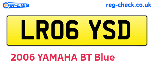 LR06YSD are the vehicle registration plates.