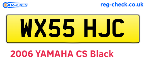 WX55HJC are the vehicle registration plates.